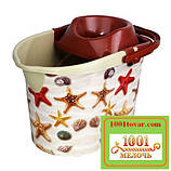 Відро МОП для швабр з віджимом, 13 л, з малюнком Ріѕа (Піза), Elif, фото 4