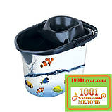 Відро МОП для швабр з віджимом, 13 л, з малюнком Ріѕа (Піза), Elif, фото 5