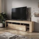 Тумба під ТВ із ДСП Довгий комод під телевізор 200 см Сучасна тумба у вітальню або спальню для телевізора, фото 3