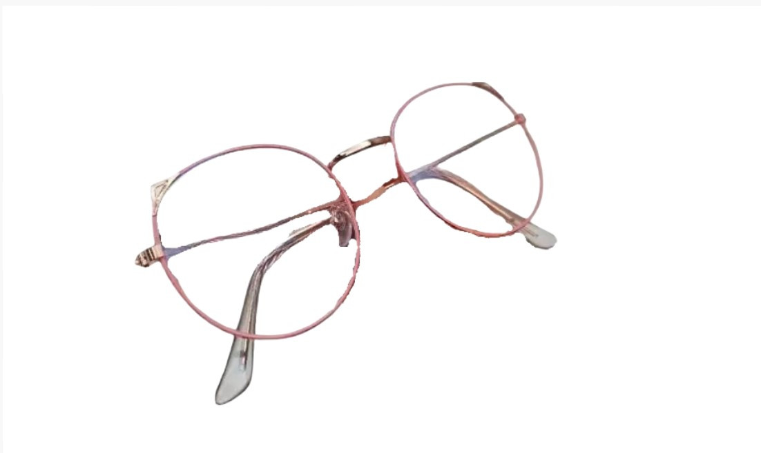 Окуляри для роботи за комп'ютером у рожевій оправі з чохлом і серветкою