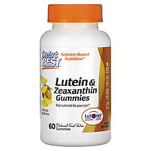 Лютеїн та Зеаксантін, Lutein & Zeaxanthin Gummies, Doctor's Best, зі смаком манго, 60 жувальних цукерок