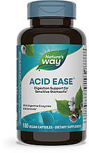 Формула пищеварения, Acid Ease, Digestion Formula, Nature's Way, 180 веганских капсул