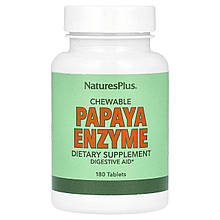 Фермент папайї, Papaya Enzyme, Nature's Plus, 180 жувальних таблеток