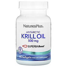 Олія криля антарктичного, Antarctic Krill Oil, Nature's Plus, 500 мг, 60 капсул
