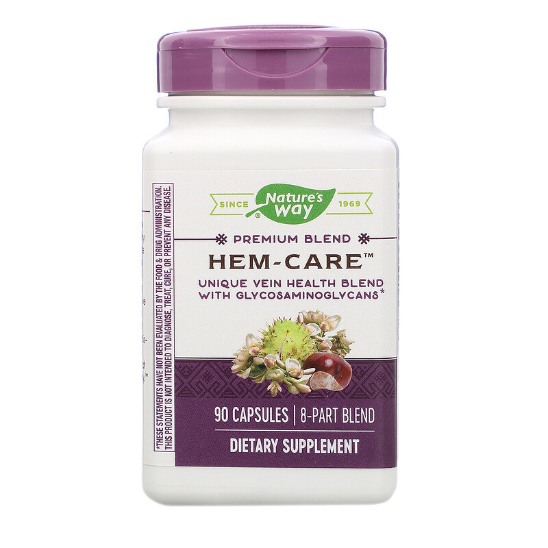 Здоров'я вен, Hem-Care, Nature's Way, 90 капсул