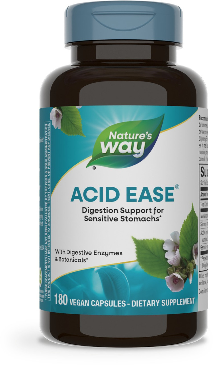 Формула пищеварения, Acid Ease, Digestion Formula, Nature's Way, 180 веганских капсул