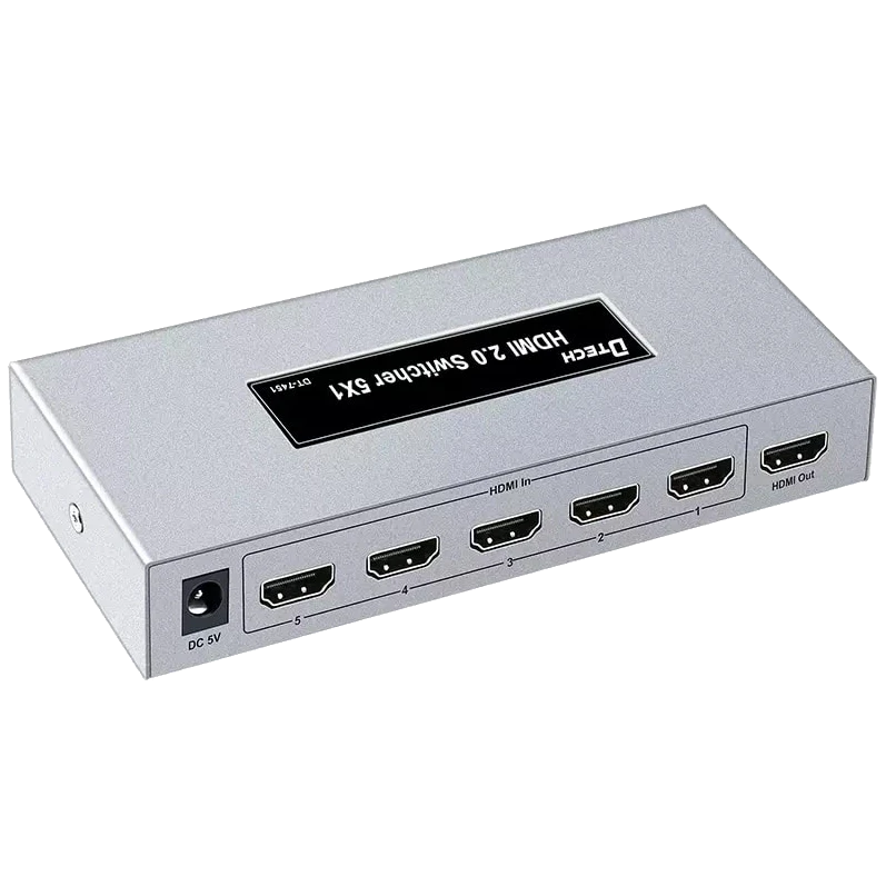 Комутатор 4K HDMI 5X1 Dtech Dtech DT-7451, фото 1