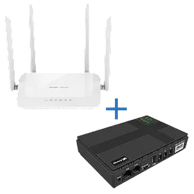 Комплект маршрутизатор та джерело безперебійного живлення Ruijie VIA Energy Mini UPS + RG-EW1200