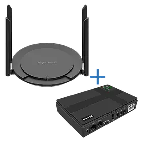 Комплект маршрутизатор та джерело безперебійного живлення Ruijie VIA Energy Mini UPS + RG-EW300 PRO