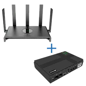 Комплект маршрутизатора та джерело безперебійного живлення Ruijie Ruijie Reyee RG-EW1300G Wi-Fi 5 + VIA Energy Mini UPS