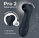 Вібратор із ефектом пульсації Satisfyer Pro 2 Generation 3 чорний, фото 5