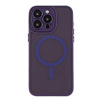 Чохол TPU+PC Magnetic Matte Camera Lens with Magsafe для iPhone 12 Pro Max Колір Dark Purple lamp