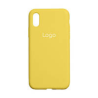 Чохол Silicone Case Full Size (AA) для iPhone Xr Колір 02.Apricot lamp Синій Жовтий