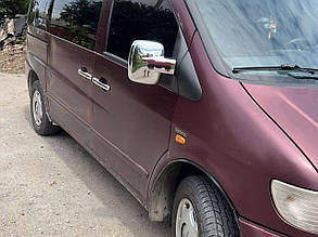 Накладки на ручки (нержавіюча сталь) 3 штуки. OmsaLine - Італійська нержавійка для Mercedes Vito W638 1996-2003 рр