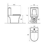 STREAM комплект : унітаз підлоговий з сидінням Soft-close + бачок, фото 2