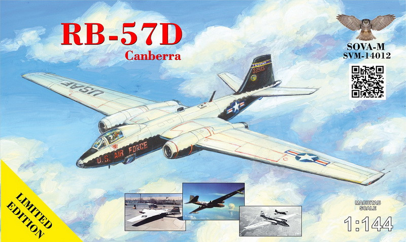 Пластикова модель 1/144 SOVA-M 14012 американський виотний розвідник Martin RB-57D "Canberra"