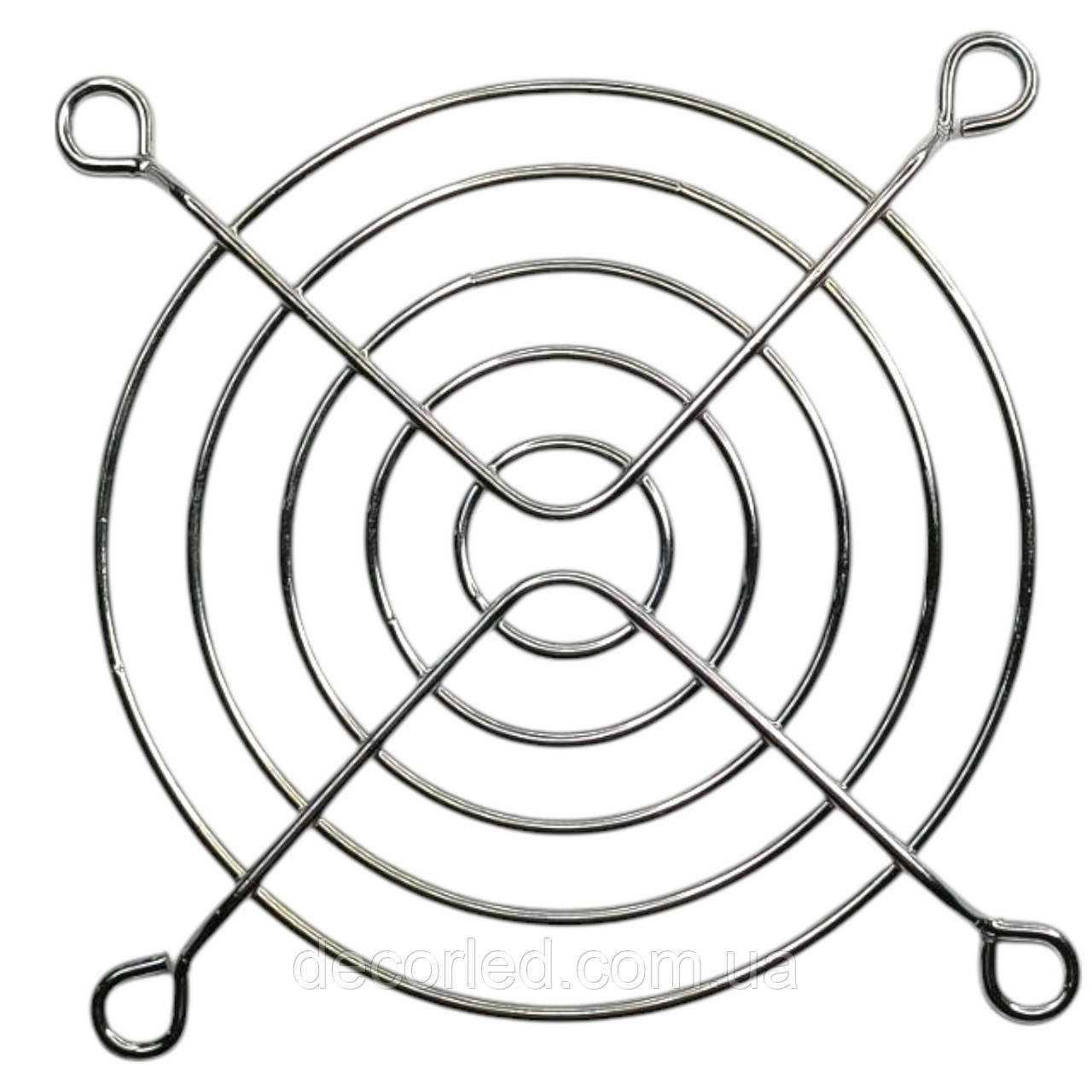 Решітка для вентилятора 80x80 метал FG-08 (нікельована) /TOYON, фото 1