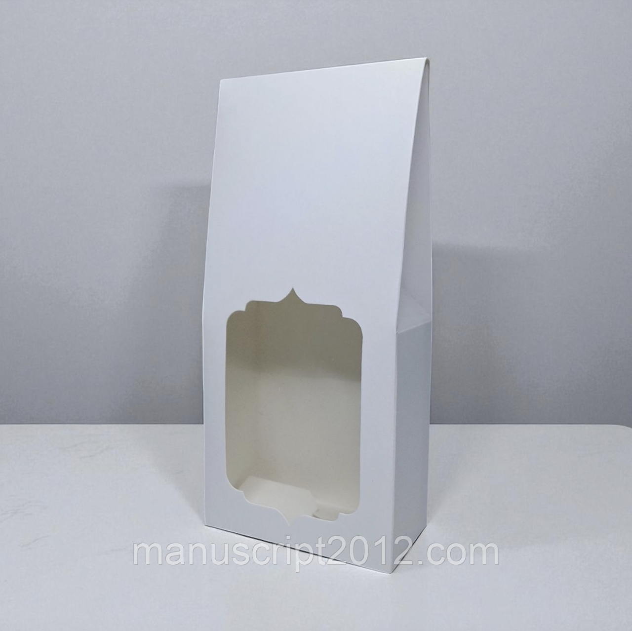 Коробка-пакет для чаю, горіхів, сухофруктів (190х90х45мм.) біла