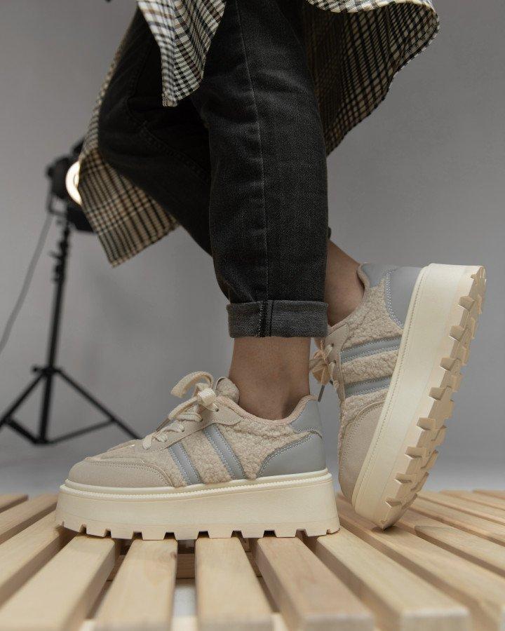 Жіночі кросівки SUZI grey beg 20-1055 ВТ7694, фото 1