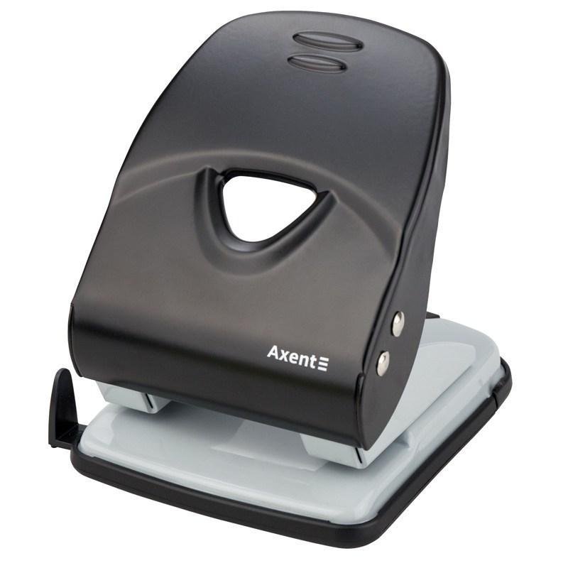 Діркопробивач 40 л метал Axent Exakt-2, чорний 3940-01-A