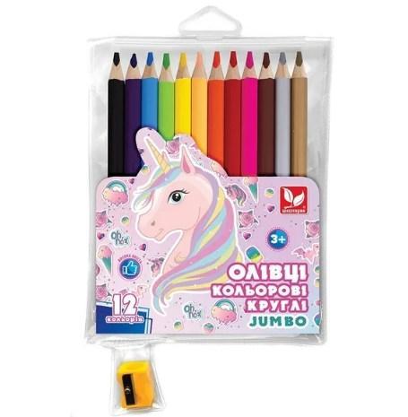 Олівці Школярик Jumbo круглі 12 кол з точилкою 312221007-UA