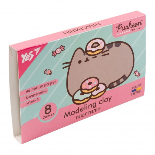 Пластилін Yes Pusheen 8 кол 160г 540632