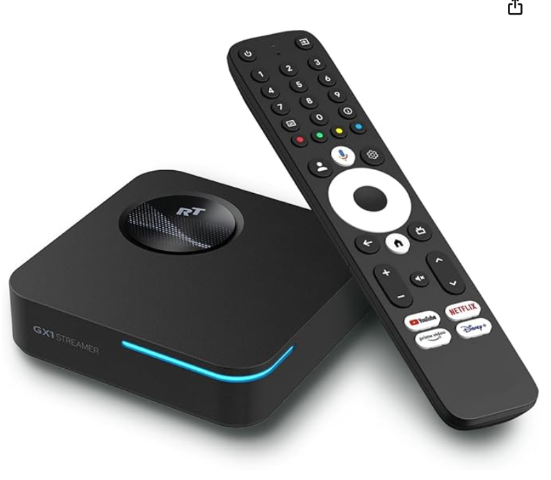 RockTek GX1 4/32 GB | медіаплеєр Android TV з сертіфікованим Netflix, Dolby VISION, Dolby ATMOS, DFS WiFi 6, фото 1