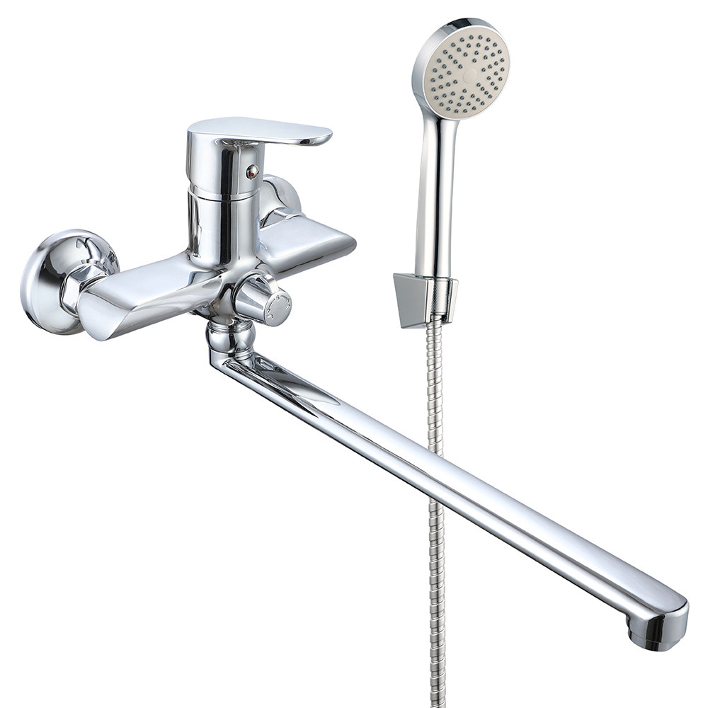 Змішувач для ванни WEZER VRL719-11 з довгим виливом, Ø35, хром, фото 1