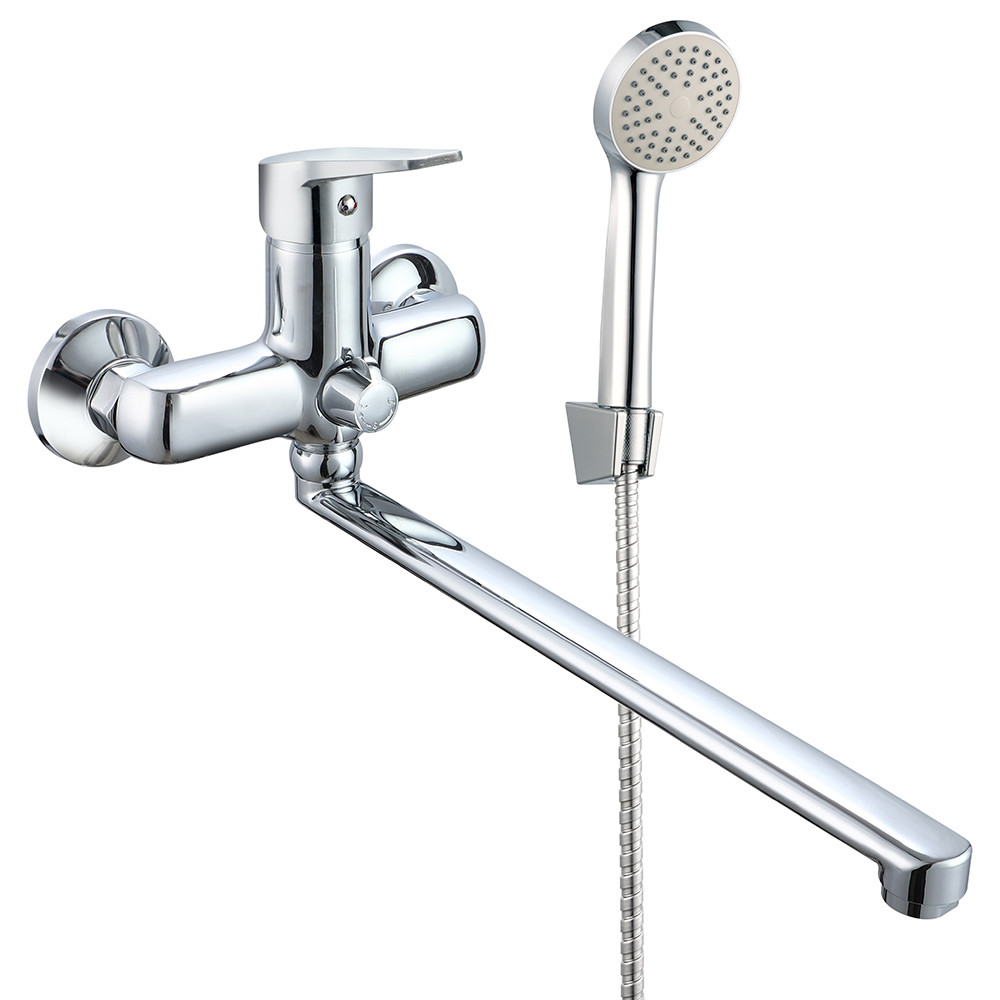 Змішувач для ванни WEZER VRL711-02 з довгим виливом, Ø35, хром, фото 1