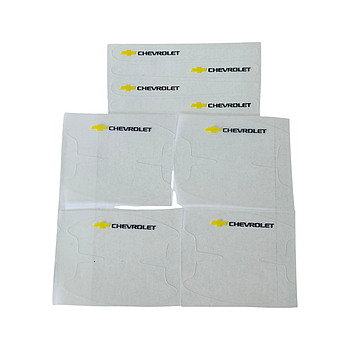 Захисні плівка під ручки на ручки авто з логотипом Chevrolet , захист від подряпин