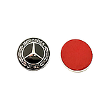 Емблема капота Mercedes-Benz чорна+хром d=57мм (на скотчі), фото 2