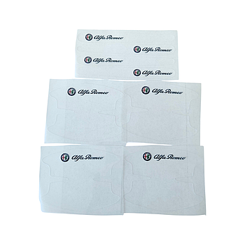 Захисні плівка під ручки на ручки авто з логотипом Alfa Romeo, захист від подряпин