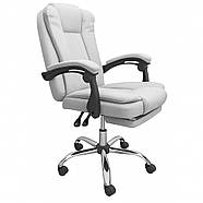 Офісне крісло BOSS KO22SZ Premium з підніжкою, Сіре комп'ютерне крісло, фото 2