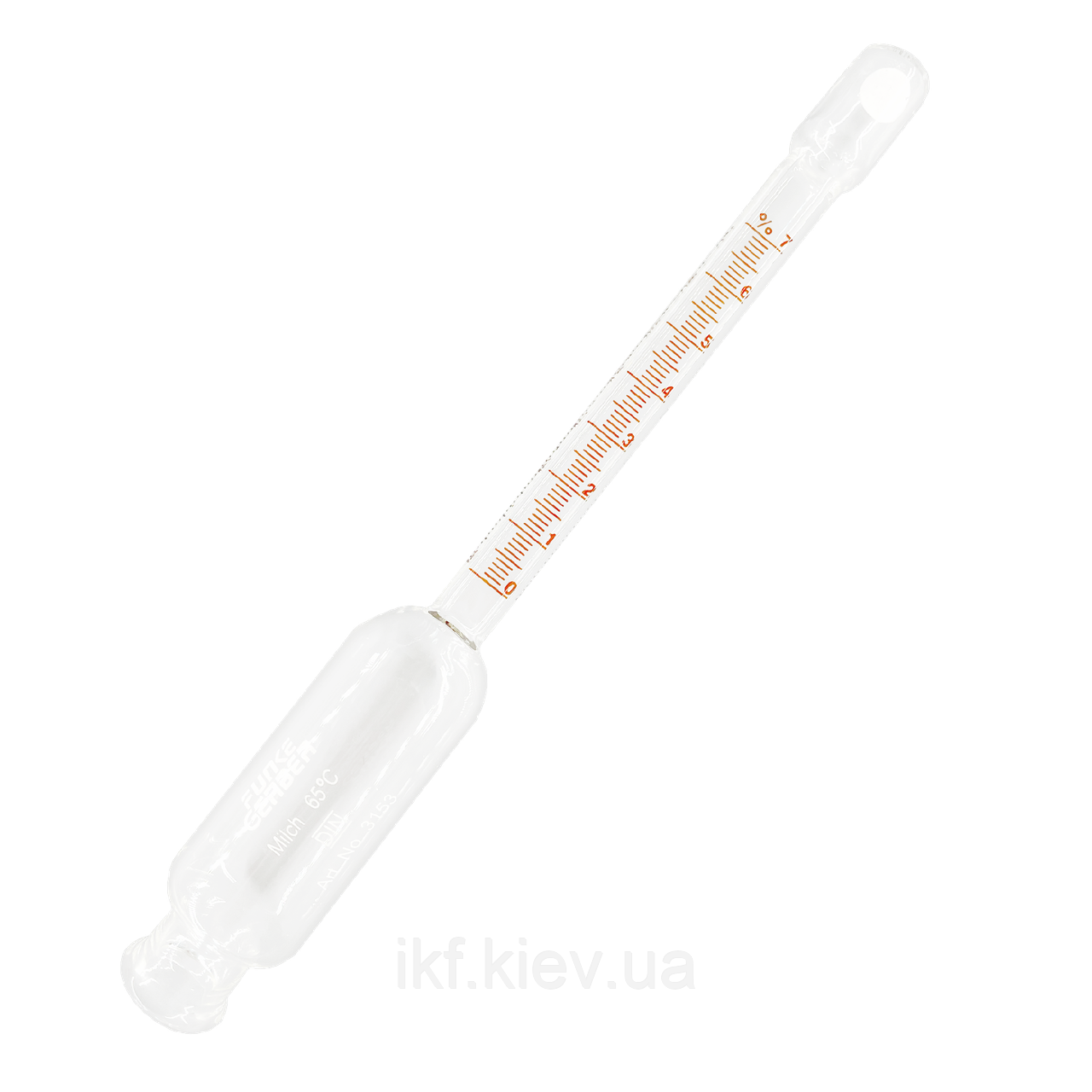 Бутирометр (жиромір) для молока 0-7% з кроком 0,1 Funke Gerber, фото 1