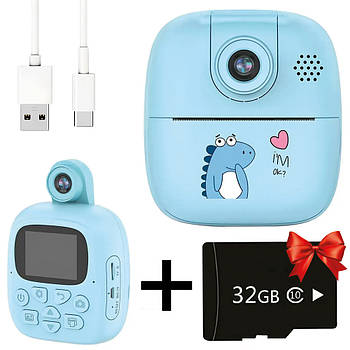 Фотокамера миттєвого друку від USB, M4 + Подарунок Карта пам'яті 32GB / Дитячий фотоапарат з друком