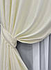Комплект штор (2шт. 1,5х2,7м.) із тканини Софт однотонний. Колір молочний. Код 729ш 30-697, фото 5