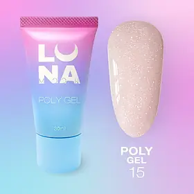Полігель для нарощування LunaMoon Poly Gel №15, 30 мл