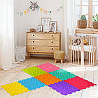 Масажний килимок пазли, 8 елементів, 25х25см / Килимок пазл / Ортопедичний килимок для дітей, фото 2