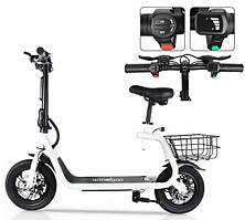 Уцінка! Електросамокат Windgoo B9 500Вт із сидінням, 12", до 120 кг Білий