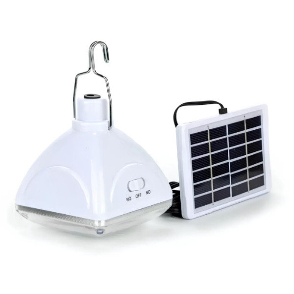 Набір для освітлення ліхтар кемпінговий підвісний та сонячна панель X-BAIL GD-6030 Білий, фото 1