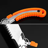 Пила садова ручна з чохлом для носіння на поясі Оранжева, фото 5