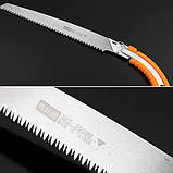 Пила садова ручна з чохлом для носіння на поясі Оранжева, фото 6