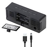 Будильник світлодіодний LED годинник Adler AD 1189 з термометром USB живлення 3 режими сигналу, фото 7