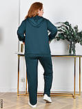 5603-2 Спортивний костюм жіночий двонитка на блискавці прямі штани батал (4 од: 50,52,54,56), фото 2