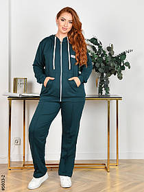 5603-2 Спортивний костюм жіночий двонитка на блискавці прямі штани батал (4 од: 50,52,54,56)