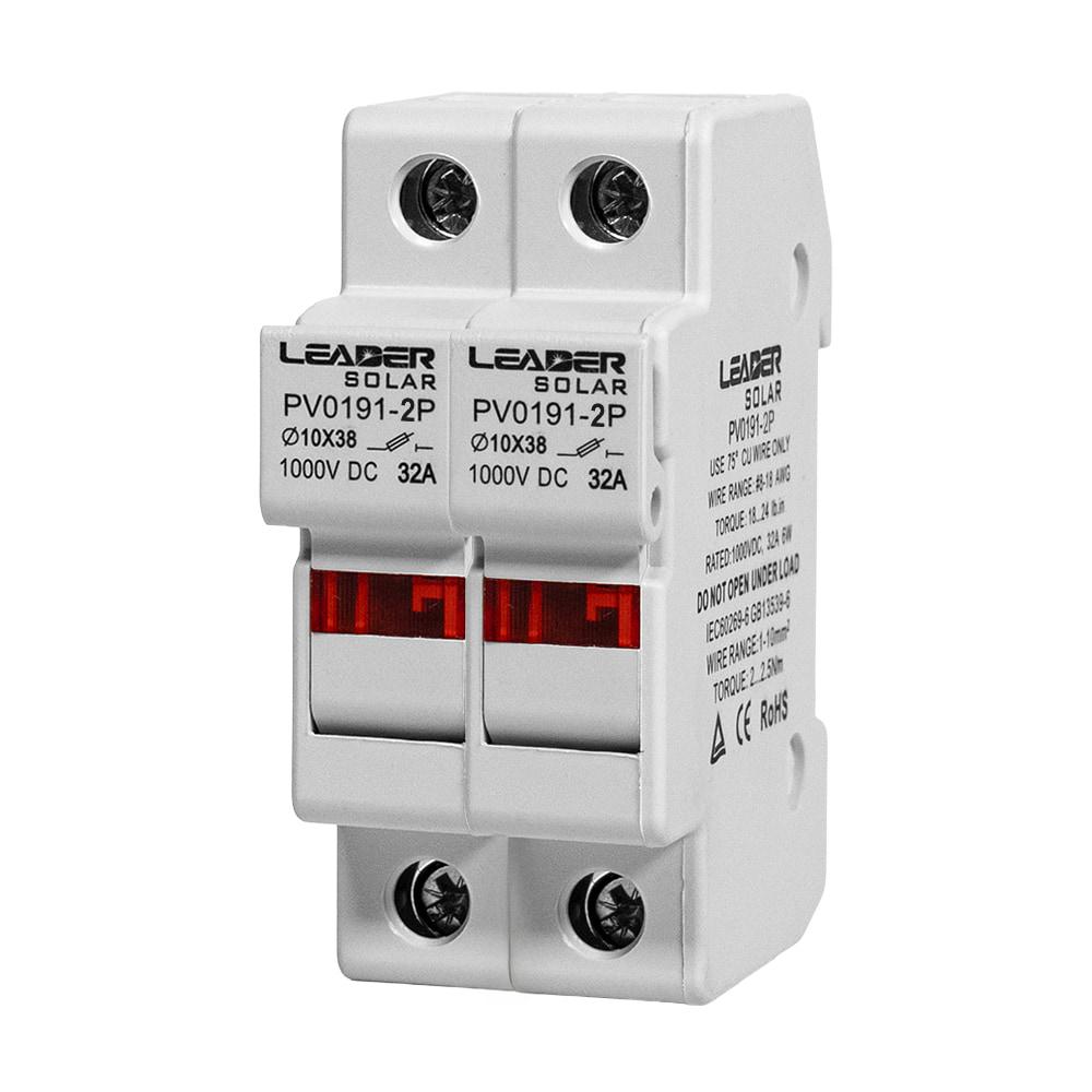 Роз'єднувач запобіжників 32A Leader PV0191-2P DC 1000V, фото 1