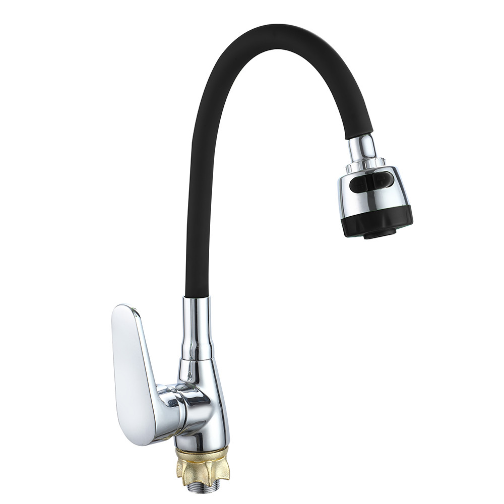 Змішувач для кухні WEZER VRL415B-07 з силіконовим виливом, Ø35, хром, фото 1