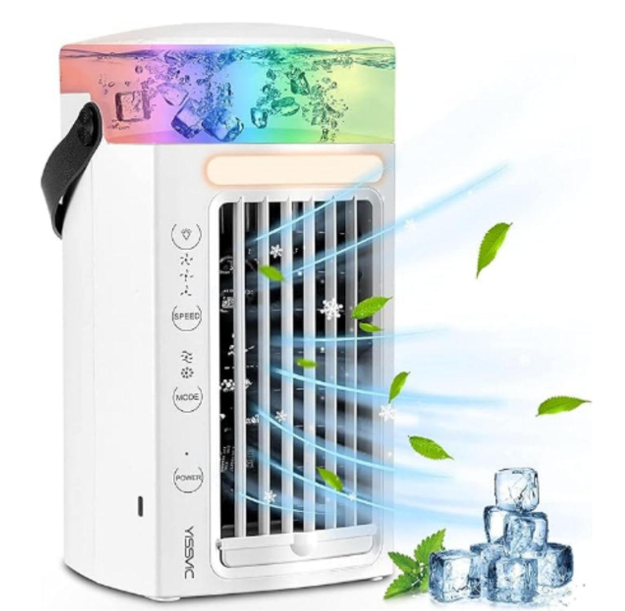 Повітряний охолоджувач міні-кондиціонер YISSVIC СF-002T з RGB підсвіткою, фото 1