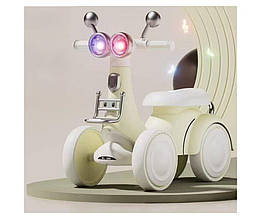 Дитячий біговел KM 2188 зі світлом і музикою Кремовий