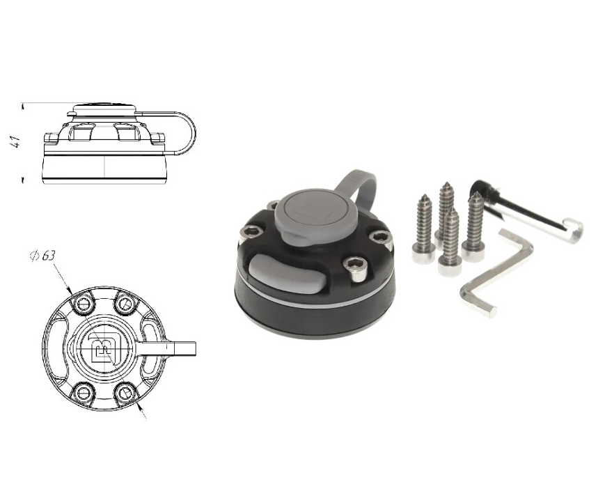 Замок Fasten FMb з монтажним майданчиком на жорстку поверхню, фото 1